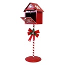 BUZON NAVIDEÑO METALICO ROJO 31X18X102CM