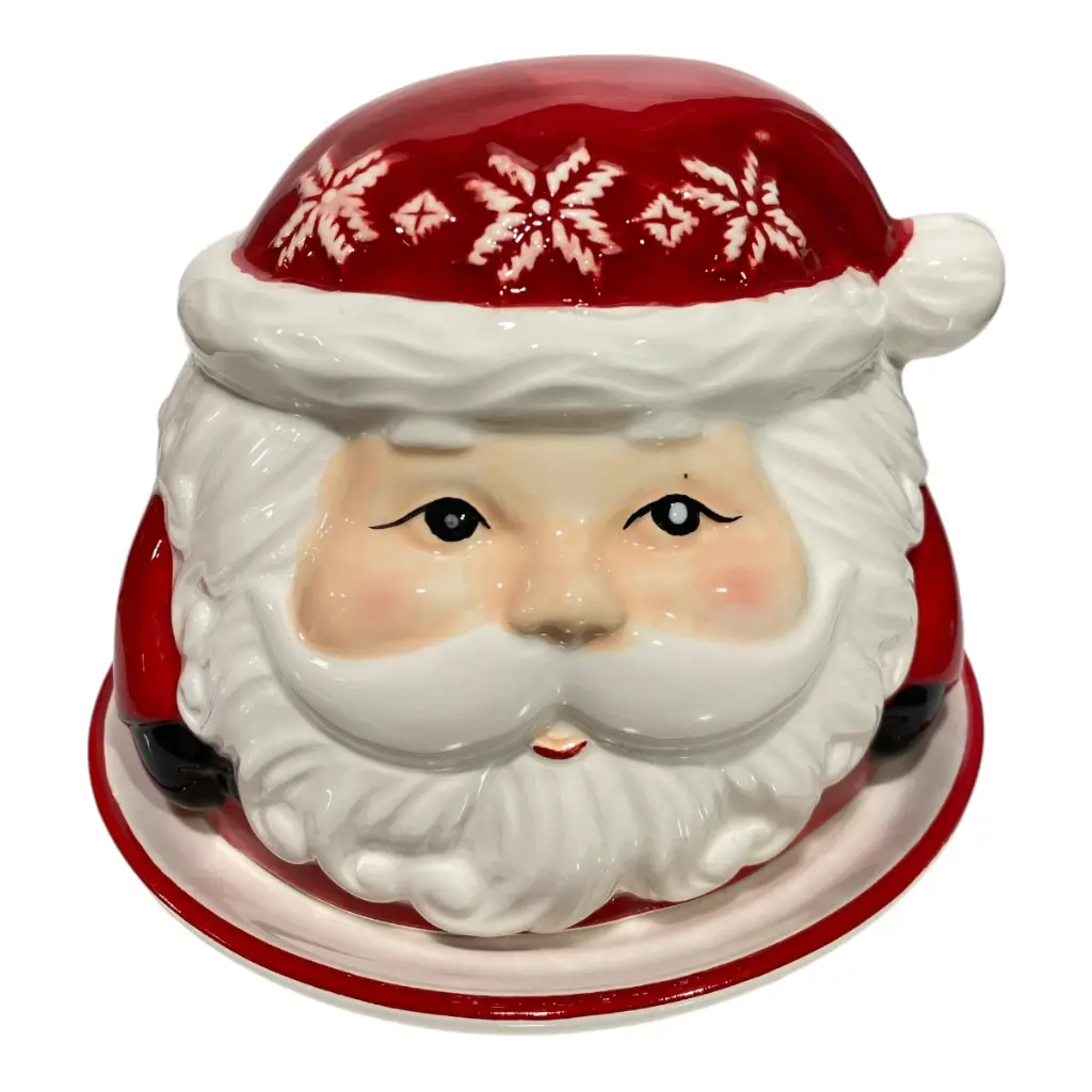QUESERA NOEL PORCELANA 17.5X14CM