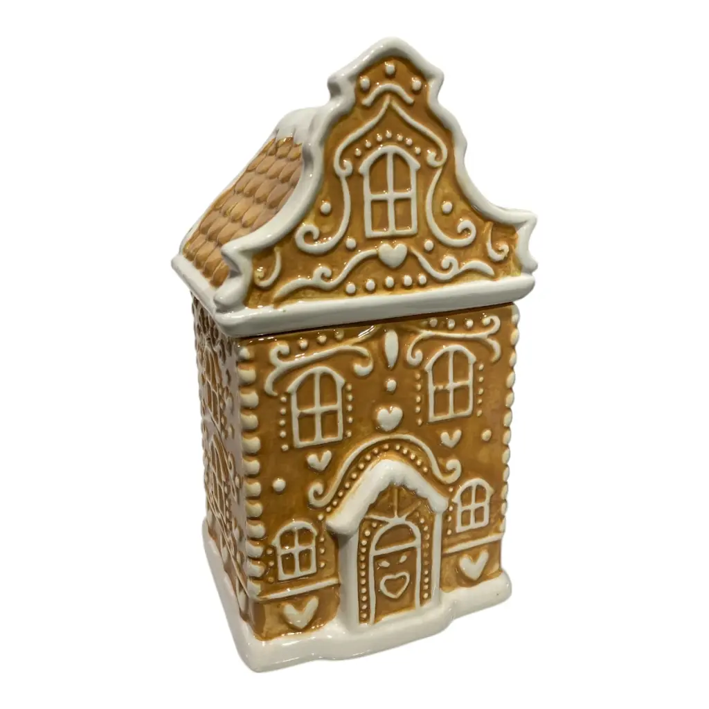 BOMBONERA O GALLETERO CASA JENGIBRE PORCELANA 12.5X11X23.5CM
