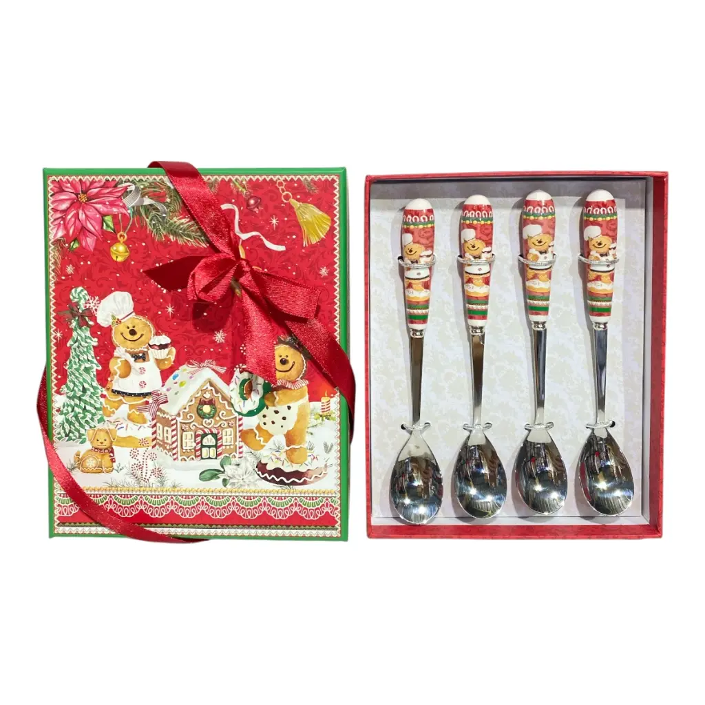 CUCHARAS JENGIBRE SETX4PZS. 14X17X2CM Y 15CM CADA CUCHARITA