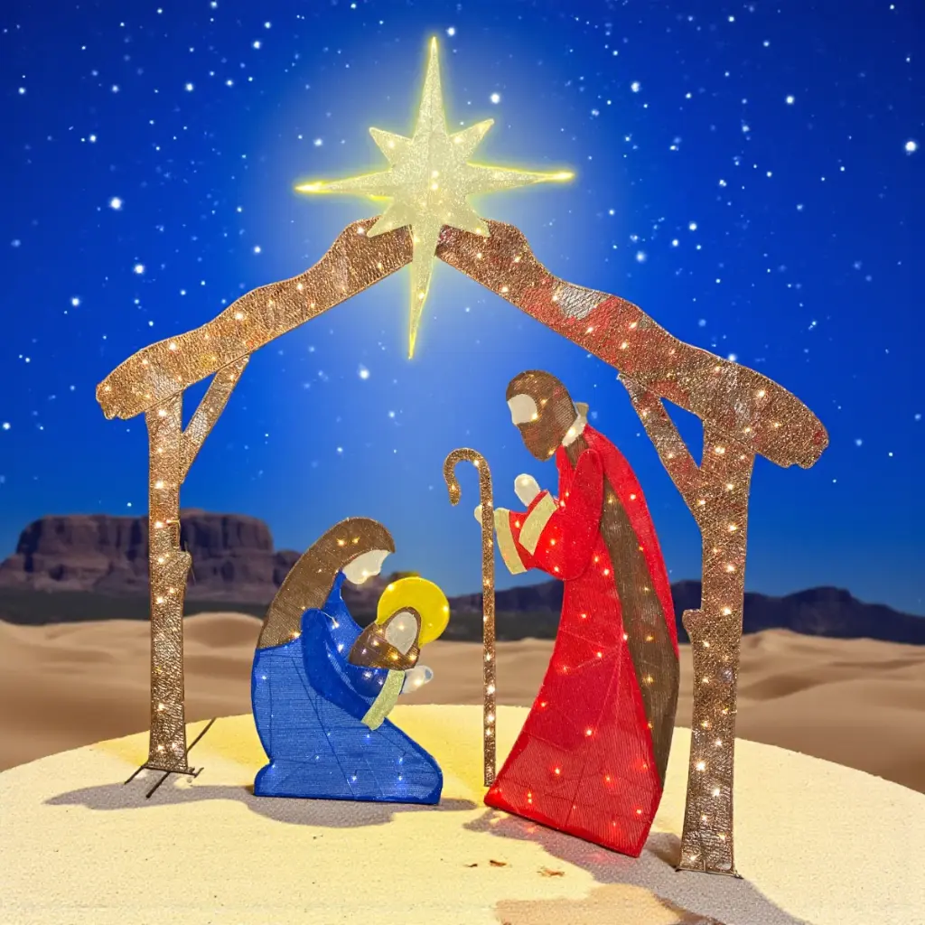 NACIMIENTO C/LUZ LED PARA EXTERIOR JARDIN 180X180CM