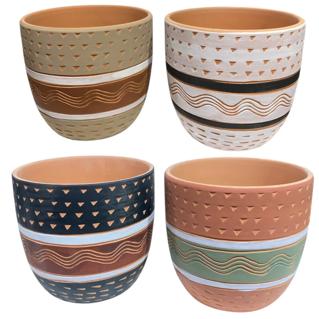 MACETA CERAMICA TOMATE 4MOD. 17X15.5CM C/U