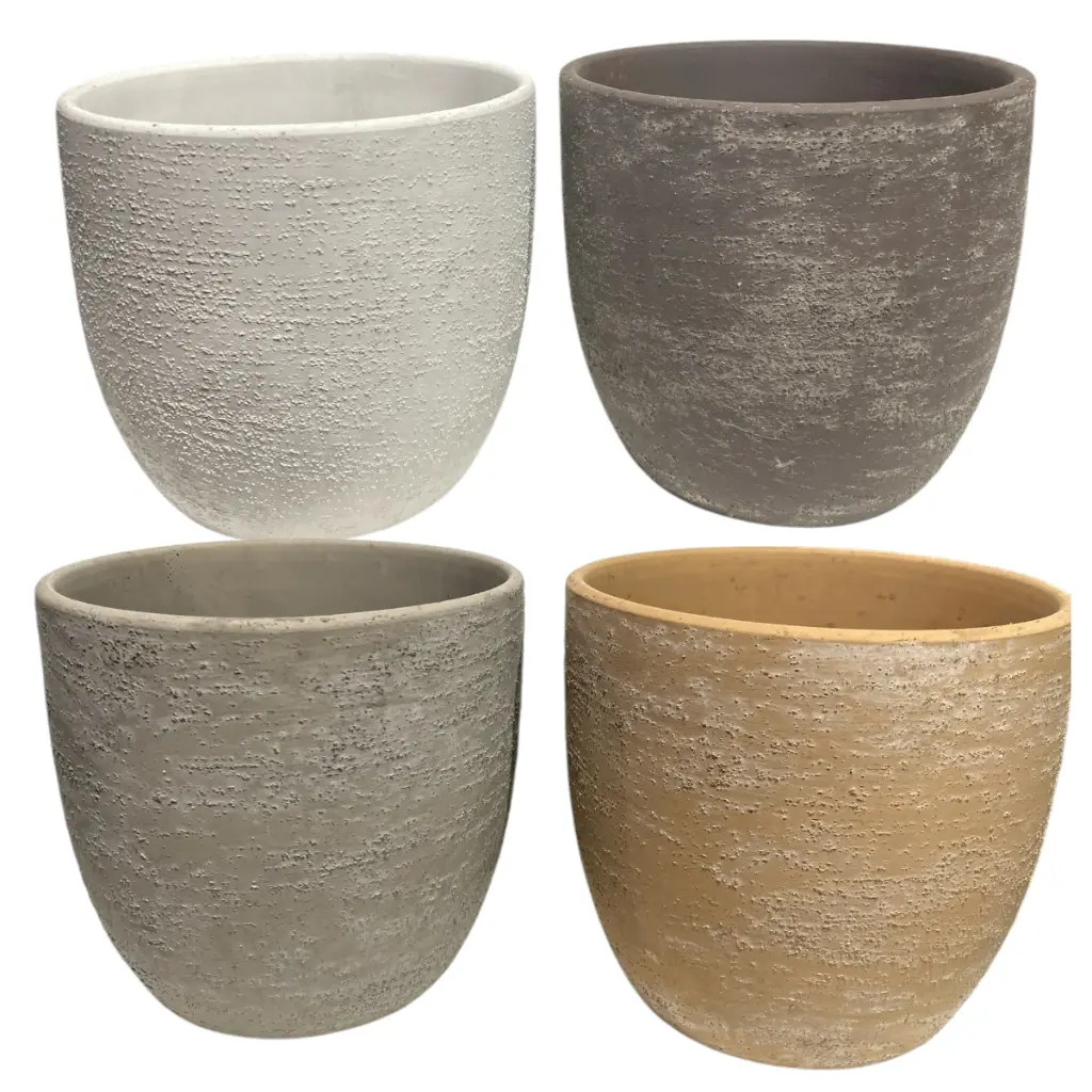 MACETA CERAMICA GRANITO 4MOD. 17X15.5CM C/U