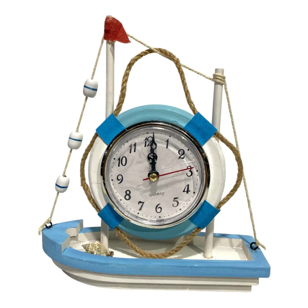 BARCO RELOJ DE MADERA 20X7X23CM