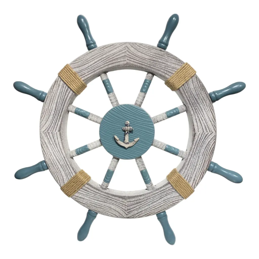 TIMON GRIS DE BARCO MADERA 63X4X63CM