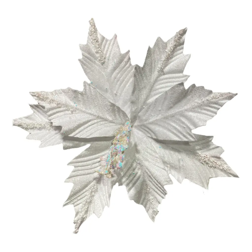 FLOR NAVIDEÑA BLANCA 24CM