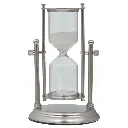 RELOJ DE ARENA PLATEADO METAL/VIDRIO 15MIN REF:ES28280 11X19CM