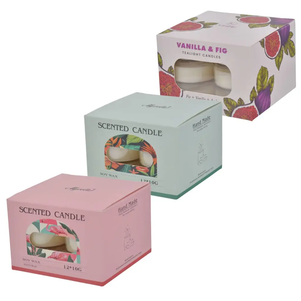 VELA DECORATIVA X12PZ CON AROMAS REF:ES28019 4X2CM