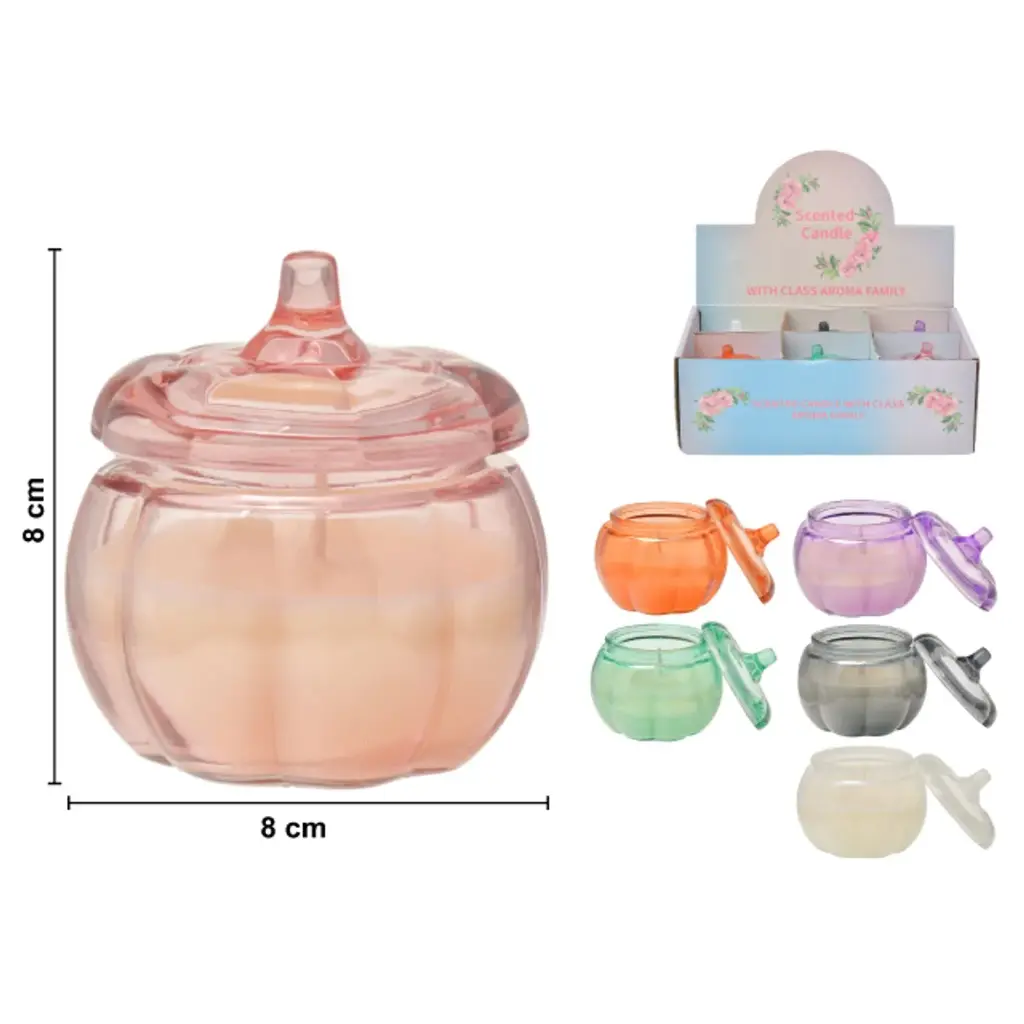 VELA DECORATIVA 6 COLORES REF:ES27701 8X8CM  