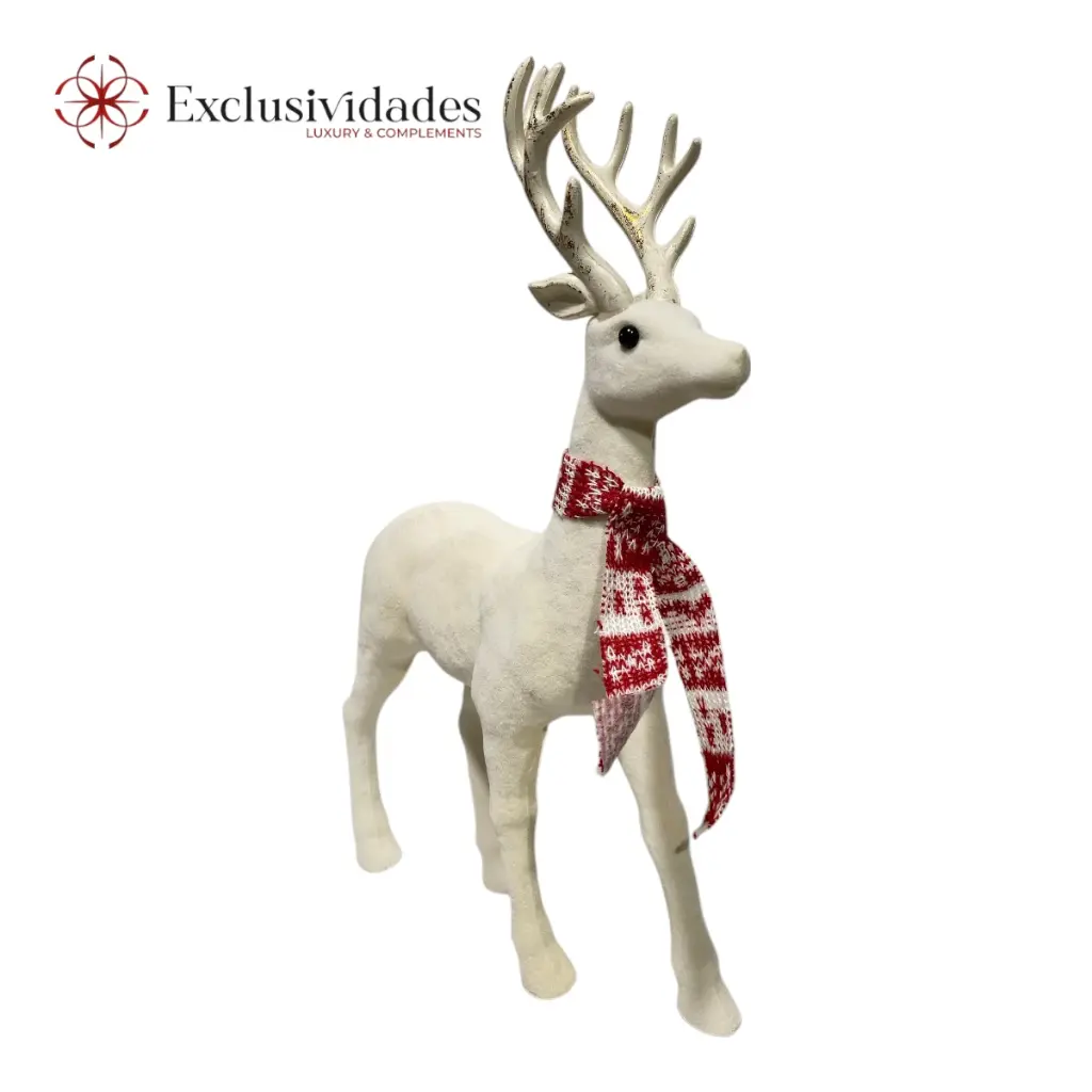 RENO NAVIDEÑO BLANCO PVC 26X7X35CM