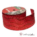 CINTA NAVIDEÑA 10YDS 7CM ROJA