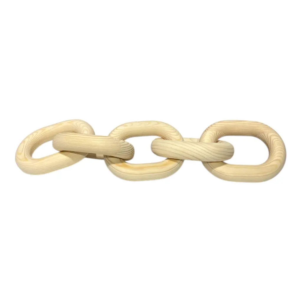 CADENA DE MADERA NATURAL 8X8X34CM