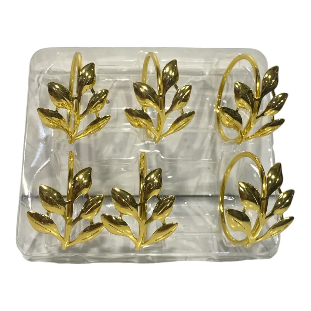 AROS DE SERVILLETA METALICOS CROMADOS DORADO SETX6PZ. 7X5CM 