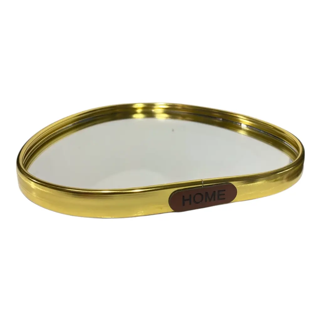 BANDEJA DE ALUMINIO DOS COLORES CON ESPEJO 20X20CM