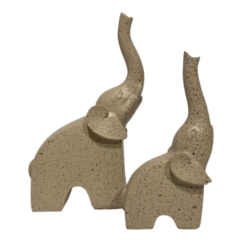 ELEFANTES SETX2 PXS. POLIRESINA 8X4X14CM Y 6X3X11CM
