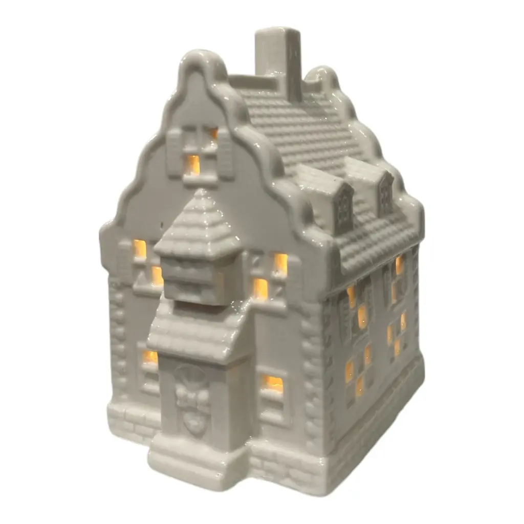 CASA DE PORCELANA CON LUZ LED REF:LP004 9X8X12CM