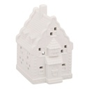 Casa navideña de cerámica con luz led. Ref:LP004 9X8X12CM