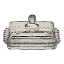 MANTEQUILLERA DE VIDRIO 2PZ. 17X11X10CM