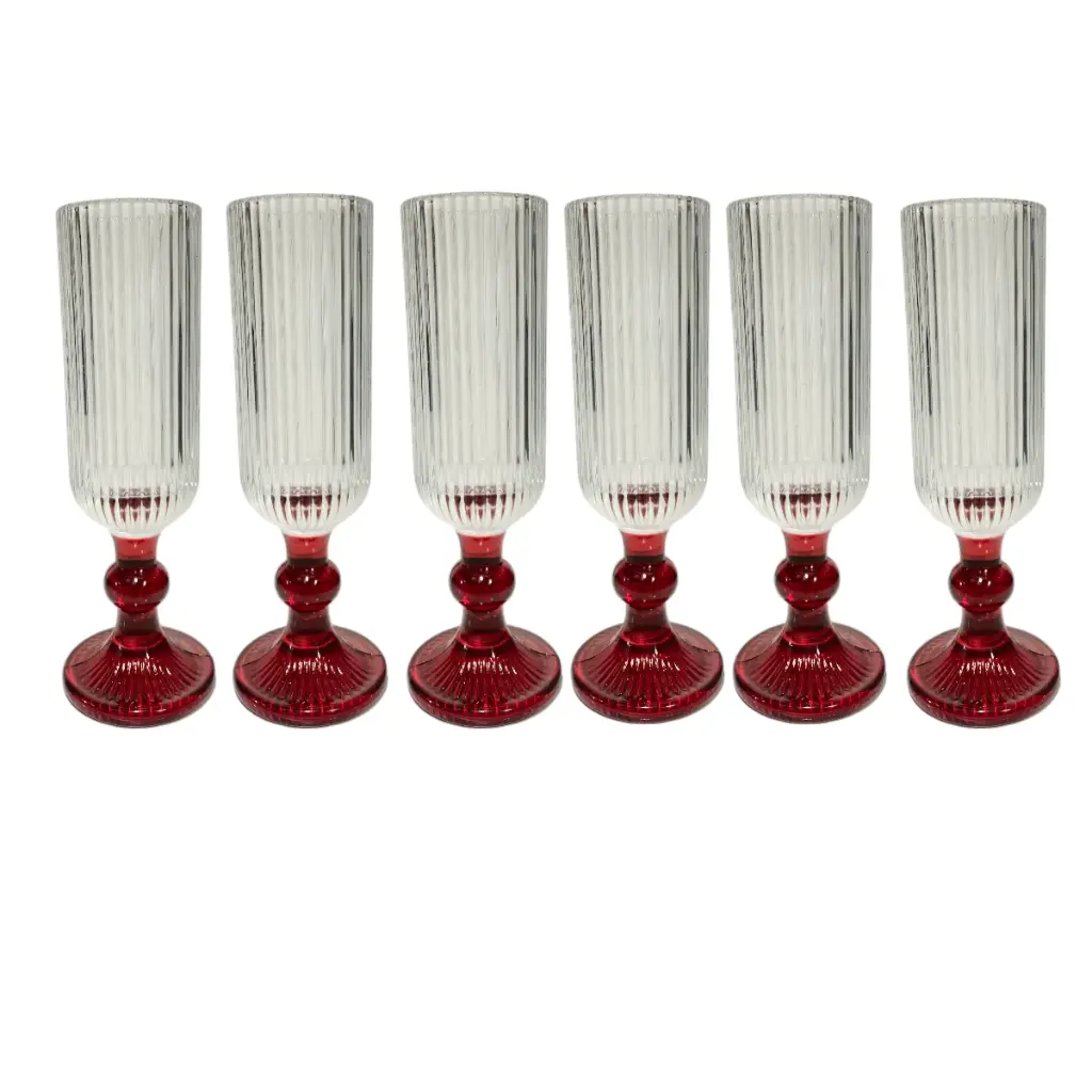 SET DE COPAS DE VIDRIO 6PZ. 6X18.5CM