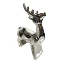 RENO PLATEADO PORCELANA 12X5X16CM