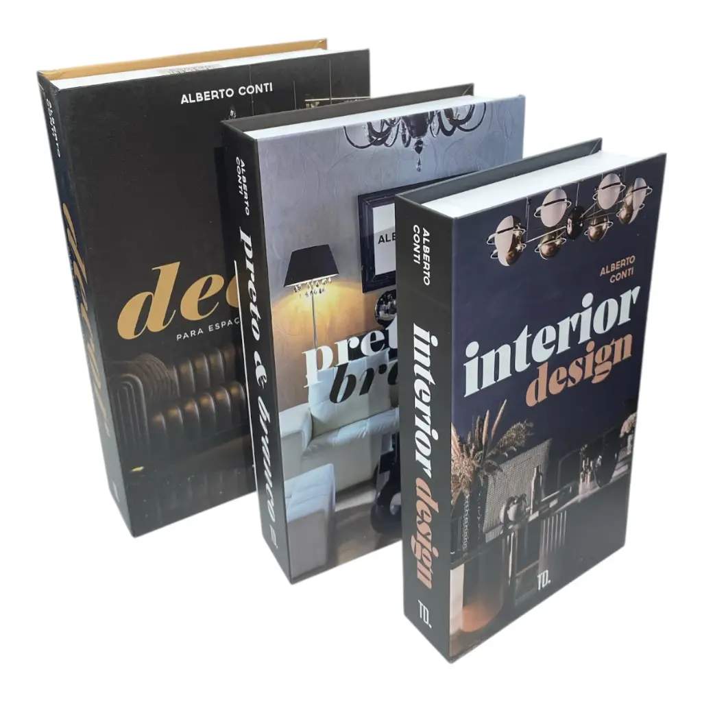 SET DE 3 LIBROS DECORATIVOS 17.5X27X5.5CM