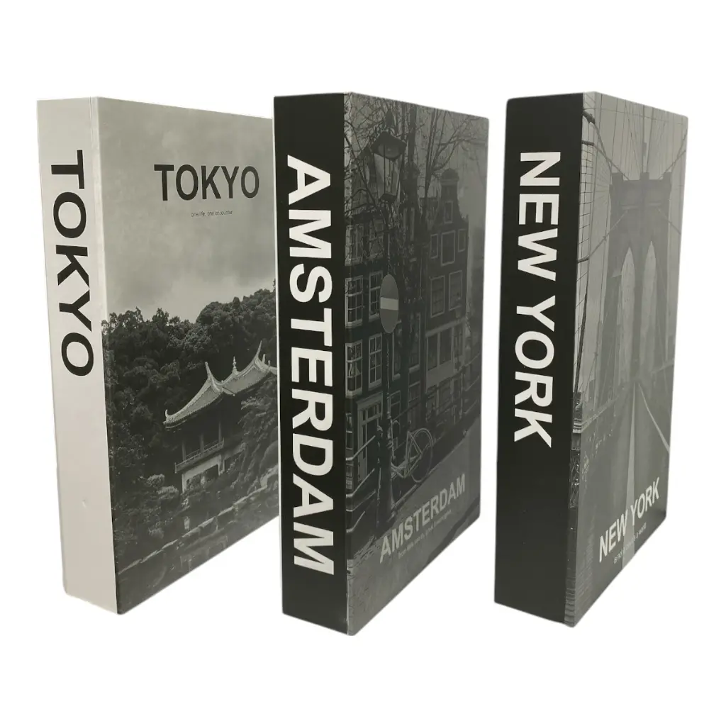 SET DE 3 LIBROS DECORATIVOS 17X27X4.5CM