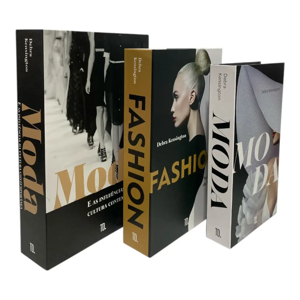 SET DE 3 LIBROS DECORATIVOS MODA 17.5X27X5.5CM