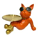 PERRO POLIRESINA CON CHAROL 30X18X24CM COLORES SURTIDOS