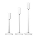 CANDELABRO DE VIDRIO SETX4PZ. REF:ES27936 17CM, 21CM, 25CM, 29CM