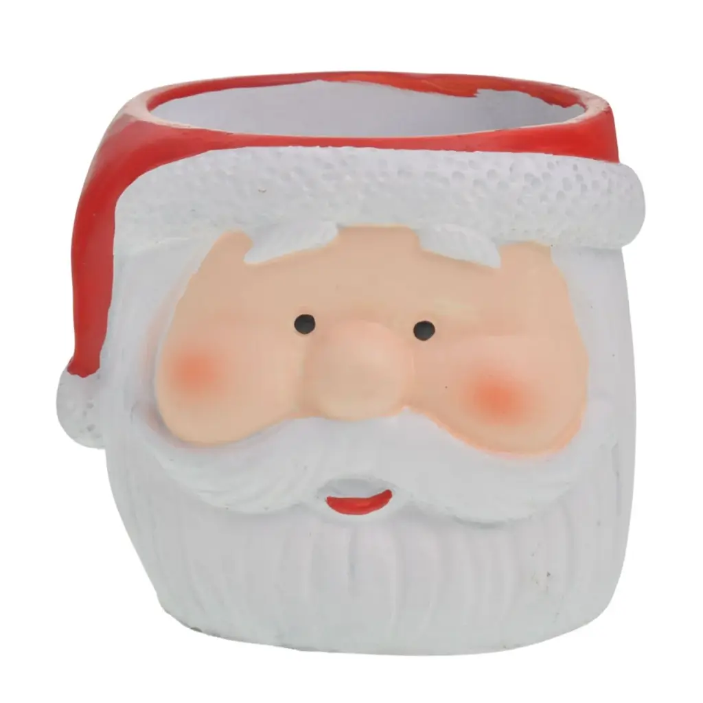 MACETA NAVIDEÑA CEMENTO REF:TG162251BC 12X12X11CM