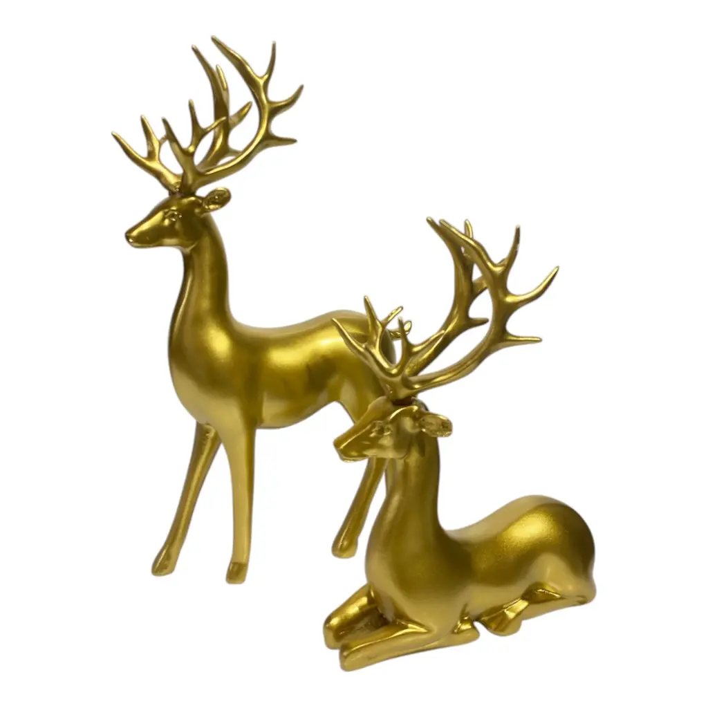 RENOS DORADOS SETX2 PZS. POLIRESINA 16X5X20CM, 17X5X30CM