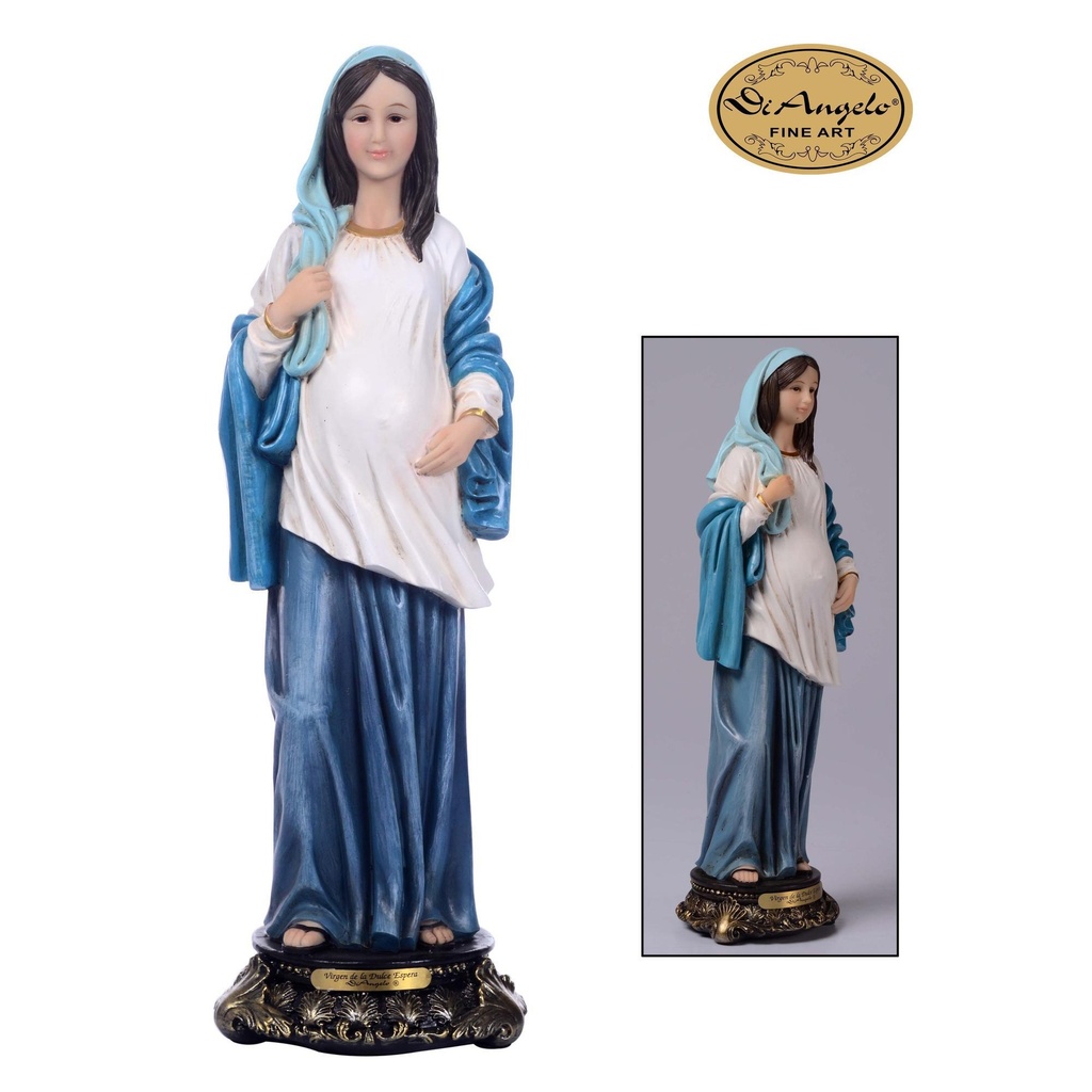 VIRGEN DE LA DULCE ESPERA POLIRESINA 13X13X40CM