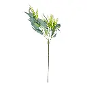 RAMA ARTIFICIAL HOJAS DE EUCALIPTO CON INFLORESCENCIA VERDE 90CM