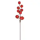 RAMA NAVIDEÑA DE BOLITAS ROJAS DISCO REF:ES26515 52CM