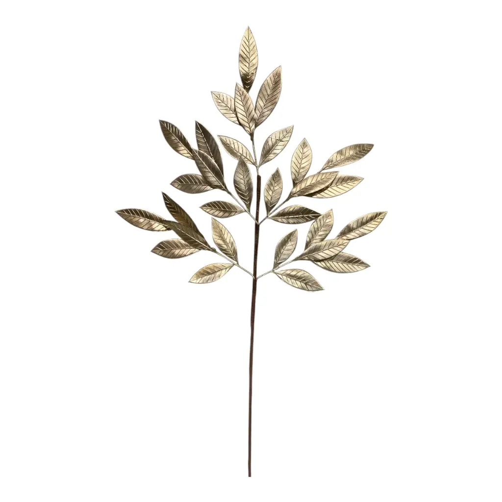 RAMA NAVIDEÑA HOJAS CHAMPAGNE 64CM