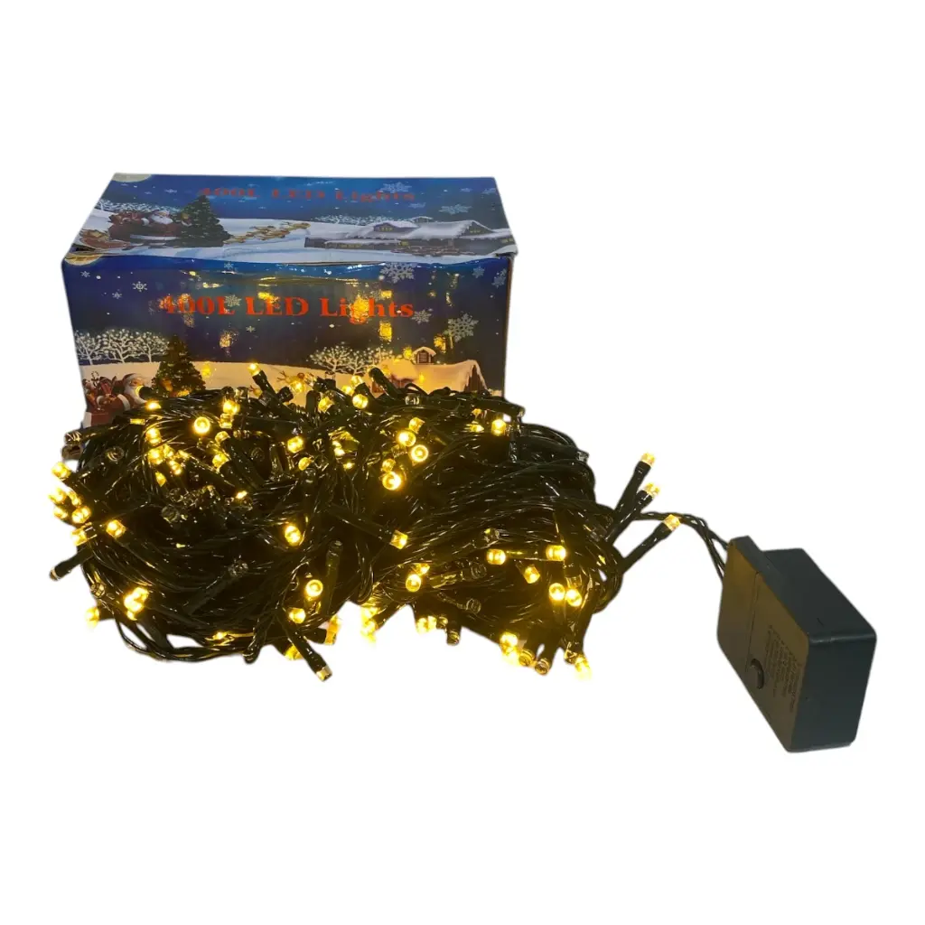 LUCES NAVIDEÑAS DORADA 400LED 18METROS YM20295N 8FUNCIONES