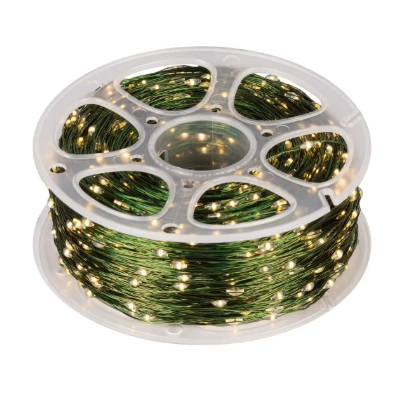 LUCES NAVIDEÑAS 1000MICROLED 100MTS CABLE ALAMBRADO VERDE