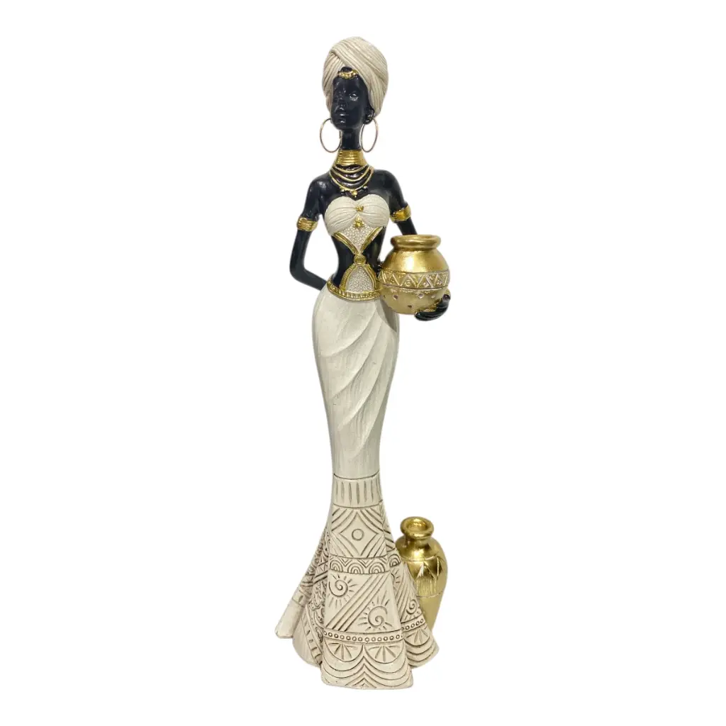 AFRICANA DECOR POLIRESINA 7X10X32CM