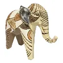 ELEFANTE POLIRESINA MINIMALISTA MOCCA 22X8X19CM