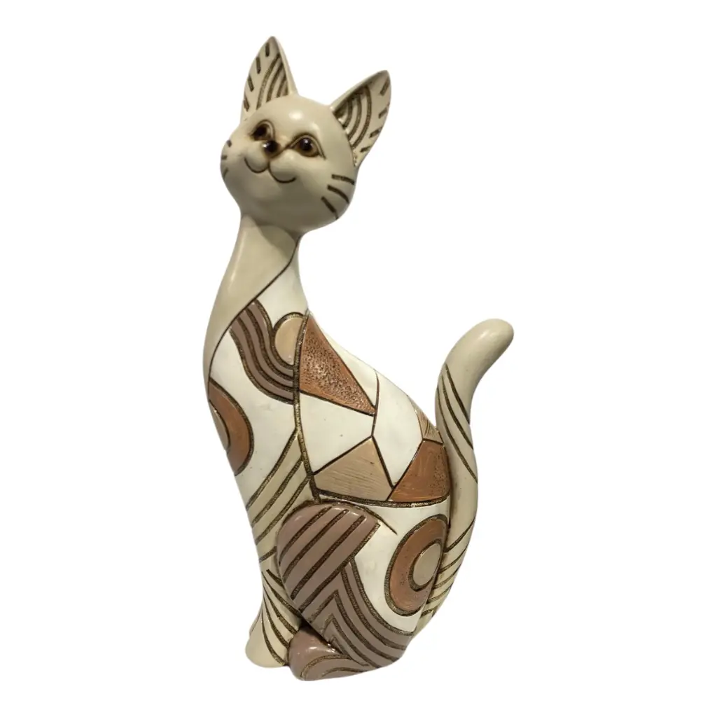GATO DECOR POLIRESINA MOCCA 17X8X34CM