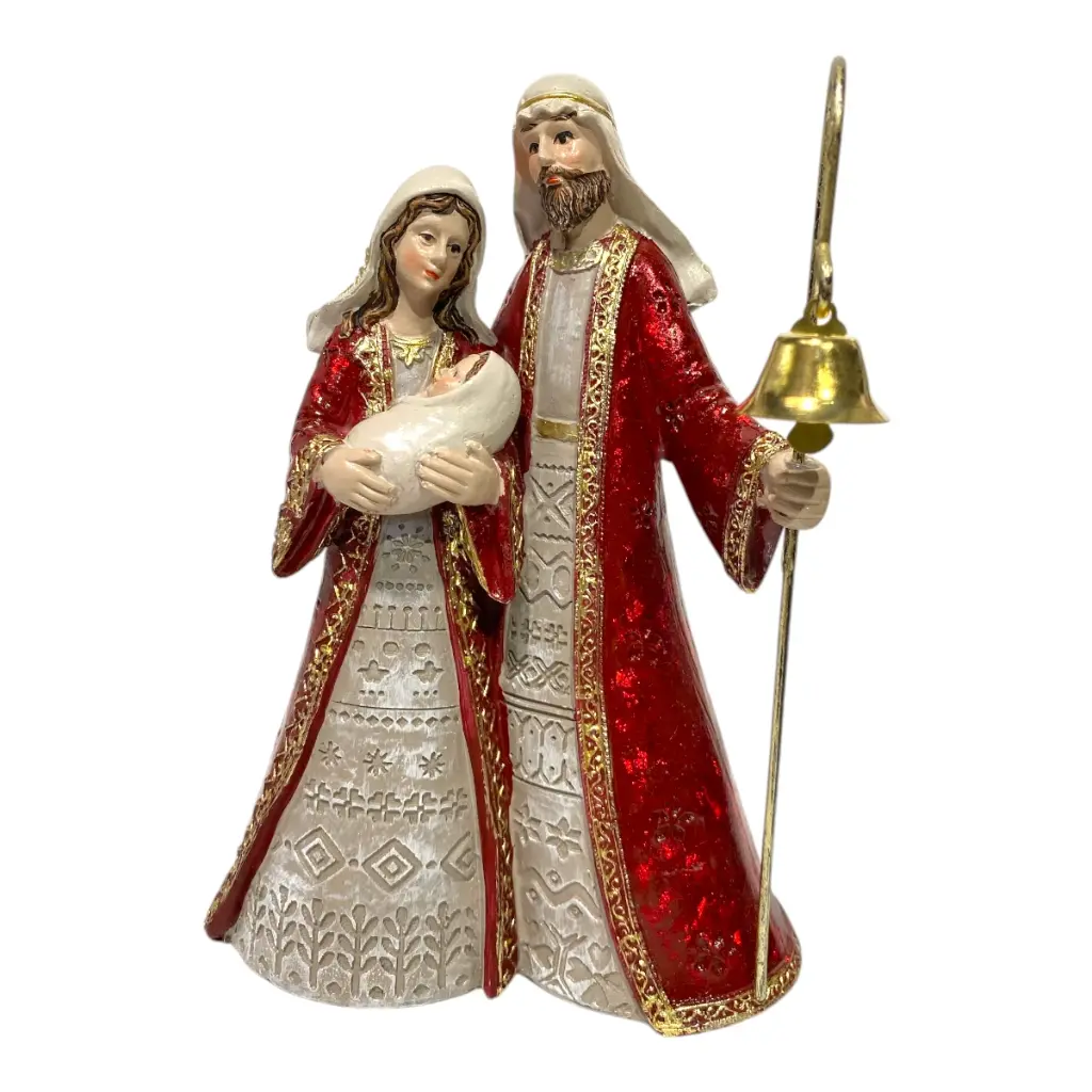 SAGRADA FAMILIA POLIRESINA ROJO 12X8X17CM