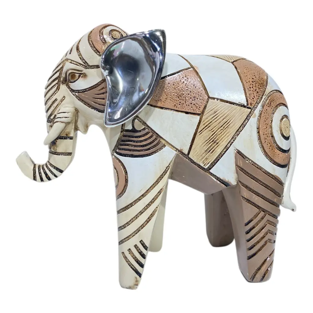 ELEFANTE DECOR POLIRESINA MOCCA 18X7X16CM