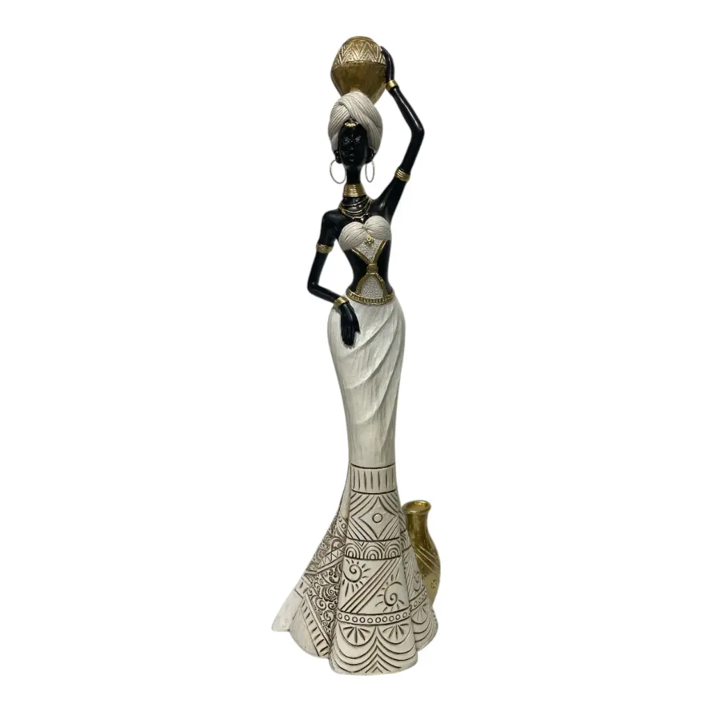 AFRICANA DECOR POLIRESINA 13X9X40CM 