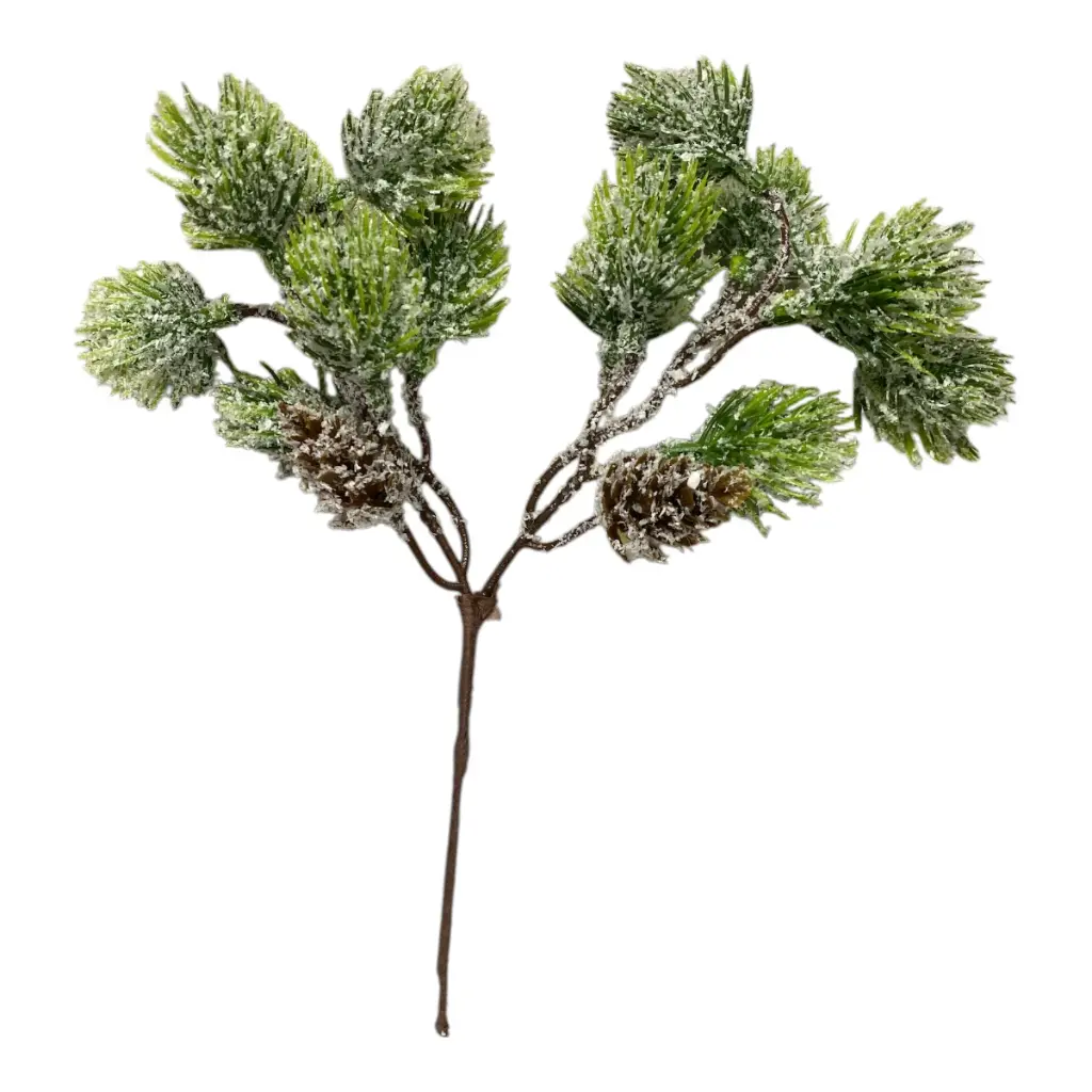 RAMA NAVIDEÑA CIPRES NEVADA C/BELLOTA 20X20CM