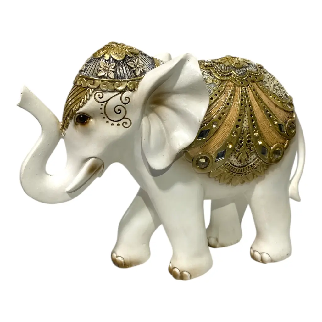 ELEFANTE CAFE/DORADO POLIRESINA 30X10X24CM