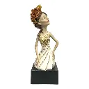 ADORNO FIGURA DE MUJER POLIRESINA 12X10X37CM