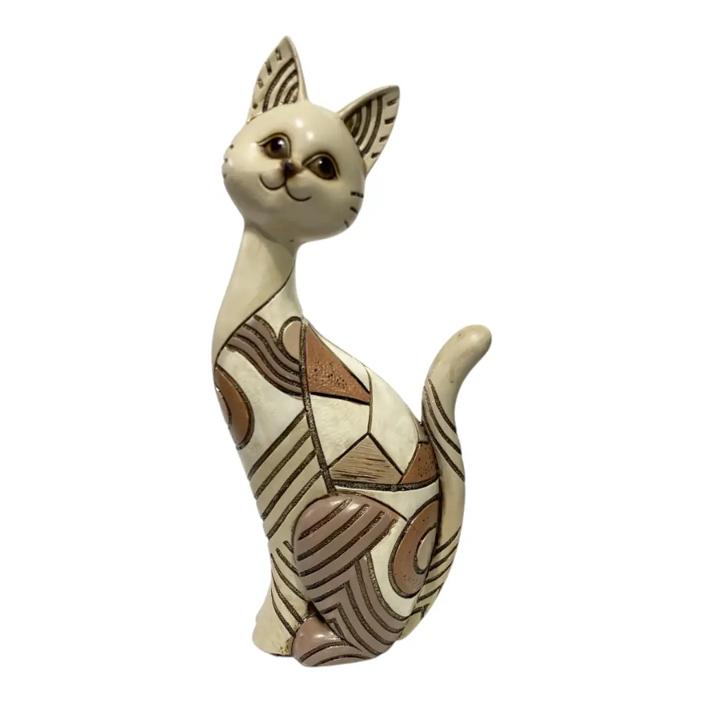 GATO DECOR POLIRESINA MOCCA 11X6X24CM