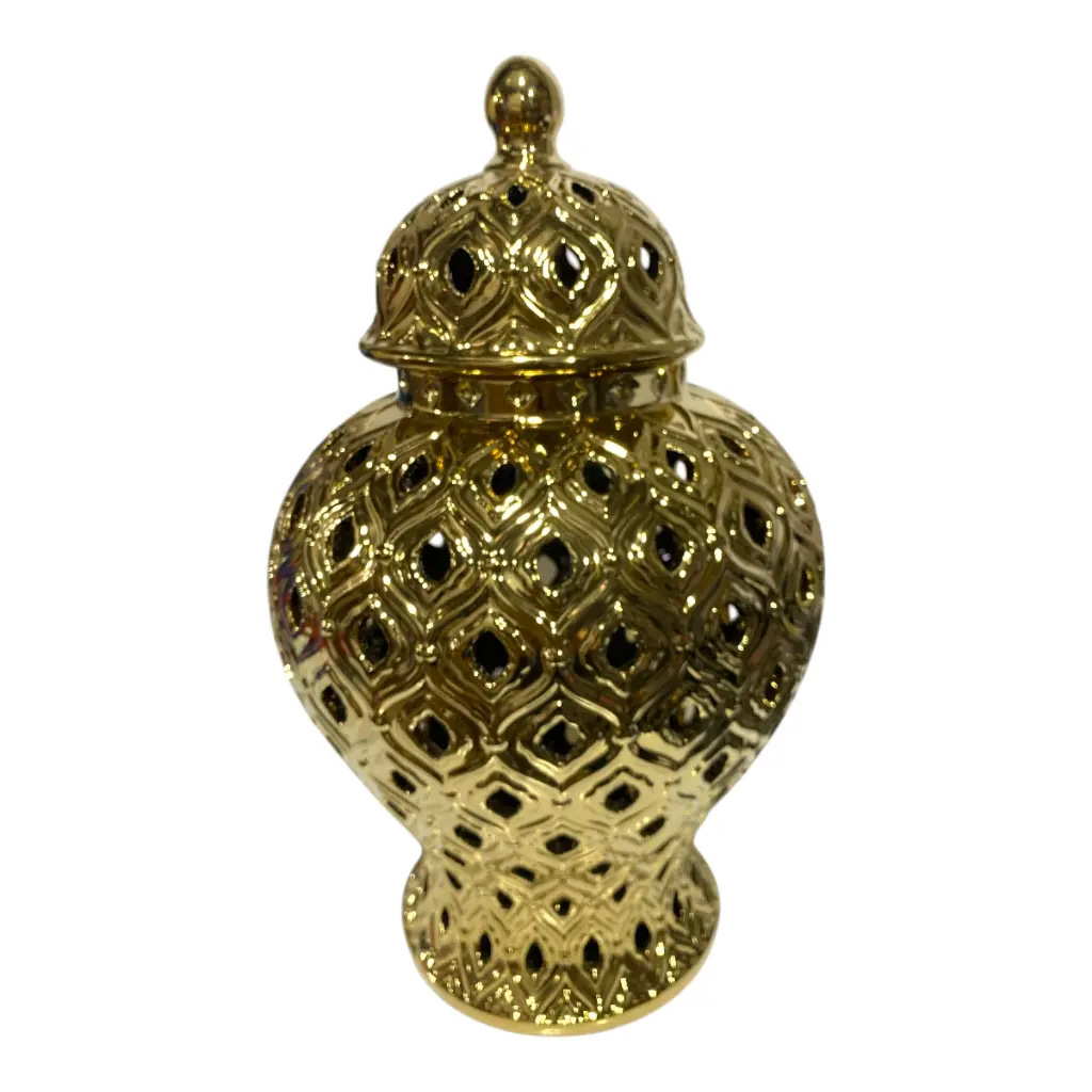 TIBOR DORADO DE PORCELANA 22X41CM