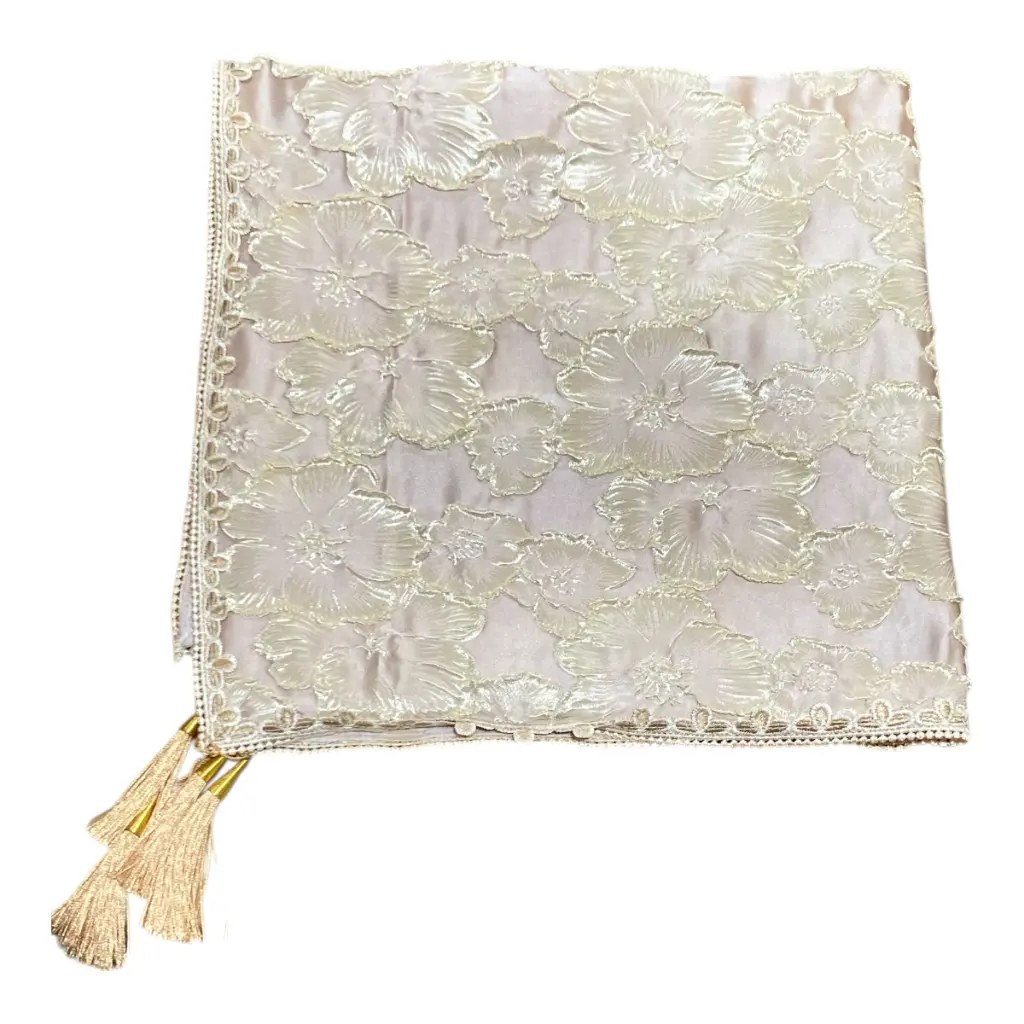 SOBRE MANTEL FLOR ORO ROSA 80X80CM 