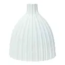 Florero de porcelana, líneas blancas 17x9x20cm